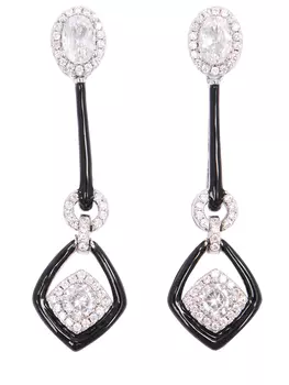 Серьги удлиненные со стразами