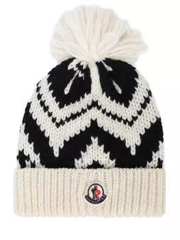 Шапка шерстяная с помпоном MONCLER