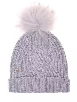 Шапка вязаная с помпоном
