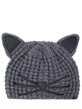 Шапка вязаная с ушками