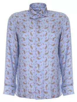 Шелковая рубашка с принтом