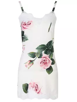 Шелковая сорочка с кружевом