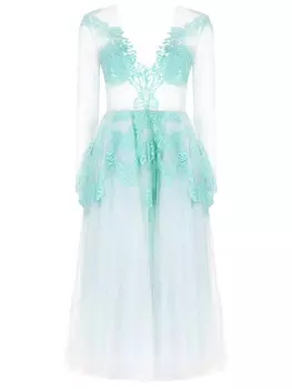 Шелковое платье с декором RHEA COSTA