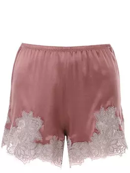 Шелковые шорты с кружевом