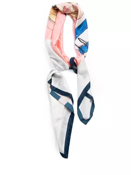 Шелковый платок с принтом