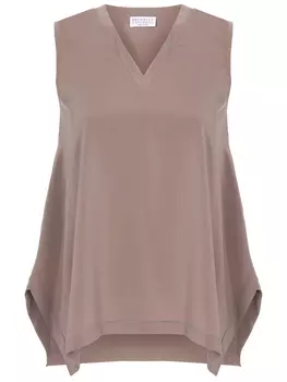 Шелковый топ BRUNELLO CUCINELLI