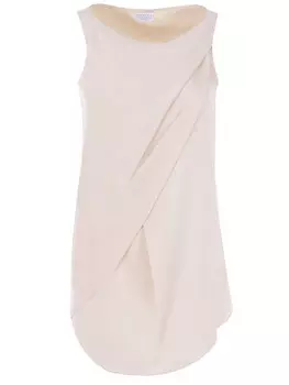 Шелковый топ с драпировкой