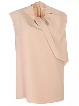 Шелковый топ с драпировкой CELINE