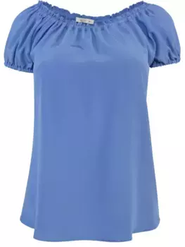 Шелковый топ с оборками