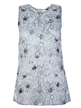 Шелковый топ с принтом