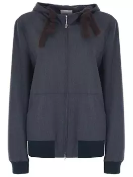 Шерстяная куртка-бомбер