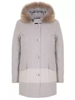 Шерстяная парка на пуху