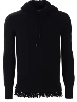Шерстяная толстовка с бахромой