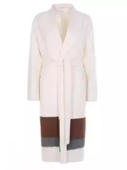 Шерстяное пальто с поясом