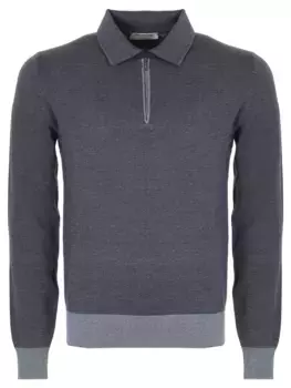 Шерстяное поло на молнии