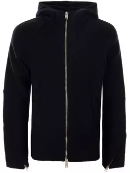 Шерстяной кардиган с капюшоном