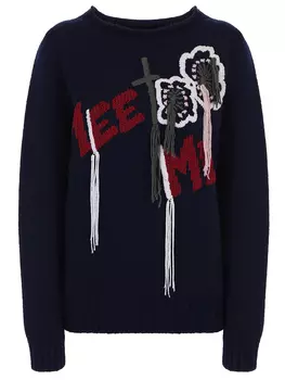 Шерстяной свитер с декором