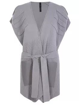 Шерстяной жилет с поясом