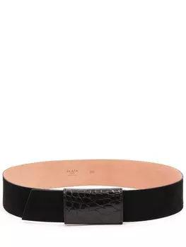 Широкий пояс из замши