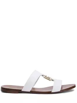 Шлепанцы кожаные DOLCE & GABBANA