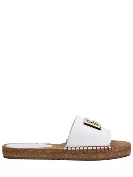 Шлепанцы кожаные DOLCE & GABBANA