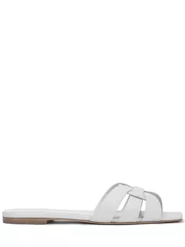 Шлепанцы кожаные Tribute SAINT LAURENT