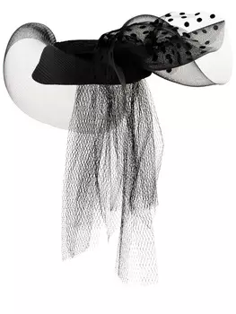 Шляпка с вуалью-сеткой CELINE