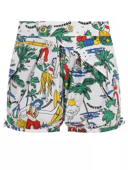 Шорты хлопковые с принтом CASTELBAJAC