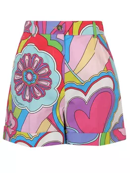 Шорты хлопковые с принтом DOLCE & GABBANA