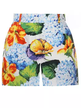 Шорты хлопковые с принтом DOLCE & GABBANA