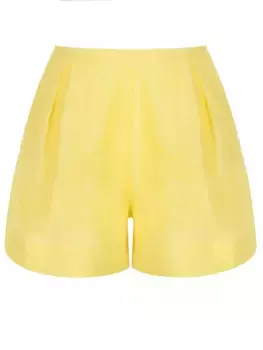 Шорты из шелка и льна