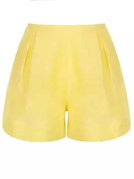 Шорты из шелка и льна