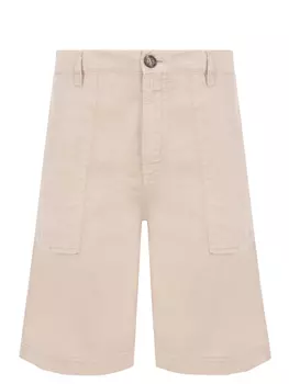 Шорты изо льна и хлопка BRUNELLO CUCINELLI