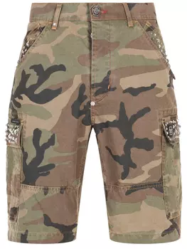 Шорты-карго хлопковые PHILIPP PLEIN