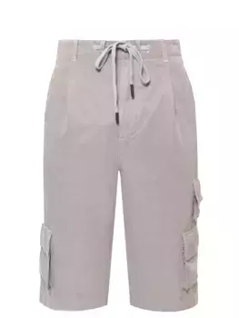 Шорты-карго однотонные