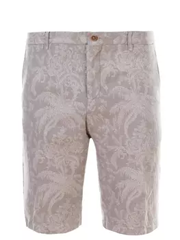 Шорты льняные с принтом