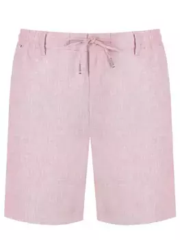 Шорты Regular Fit из хлопка и льна