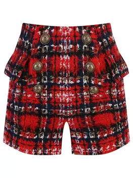 Шорты в клетку BALMAIN