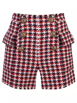 Шорты в клетку BALMAIN