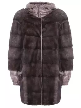 Шуба норковая комбинированная