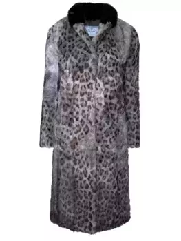 Шуба с принтом