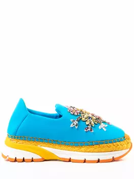 Слипоны текстильные с декором DOLCE & GABBANA