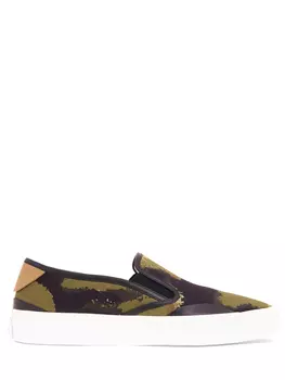 Слипоны текстильные с принтом