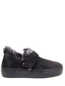 Слипоны замшевые на меху PERTINI