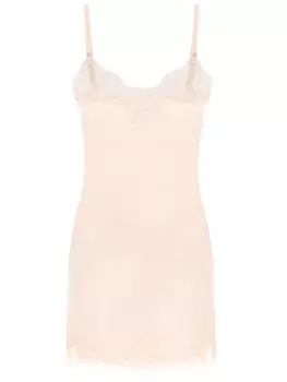 Сорочка шелковая с кружевом