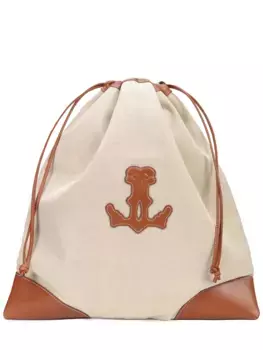 Сумка из хлопка и кожи