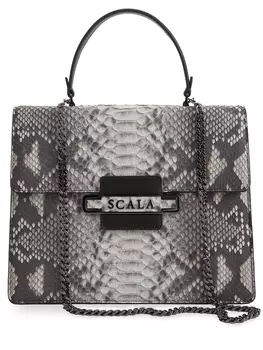 Сумка из кожи питона Monica Camellia SCALA