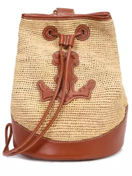 Сумка из рафии и кожи LAH