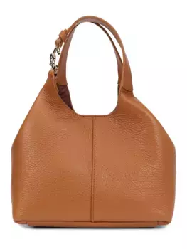 Сумка кожаная с брелоком