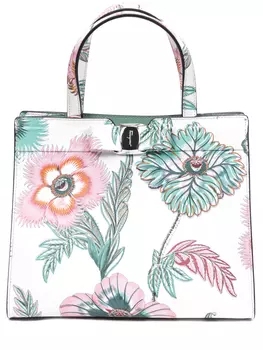 Сумка кожаная с принтом